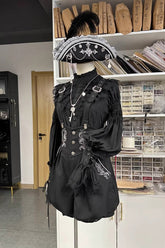 Pirate Series Navigation Treasure Hunting Guide High Waisted Embroidery Ouji Handsome Lolita Shorts 2 Colors